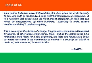 Complex governance issuesAnd what has changed……..Intellect-the main Indian export