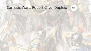 Carnatic Wars, Robert Clive, Dupleix Back
 