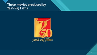 Click to edit Master title style
35
These movies produced by
Yash Raj Films
35
 