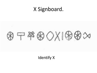 X Signboard.




 Identify X
 