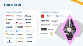 Fintech for all
ENABLING MANUFACTURERS DEMOCRATIZING DISTRIBUTION
PREDICTION 2
 