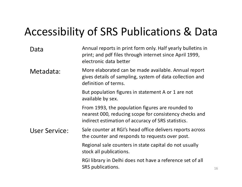 India sample registration system