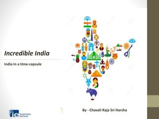 Incredible India
By - Chavali Raja Sri Harsha
India in a time-capsule
 
