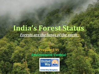 Prepared by
Environment Vertical
India's Forest Status
Forests are the lungs of the earth
 