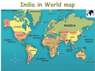 India in World map
 