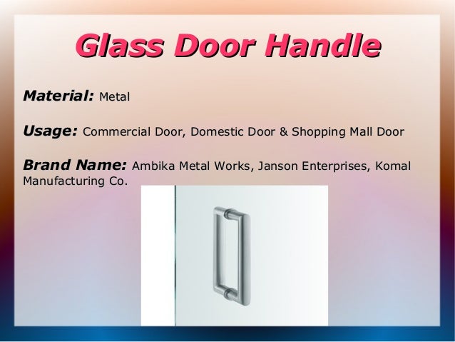 India S Leading Door Handles Manufacturing Companies