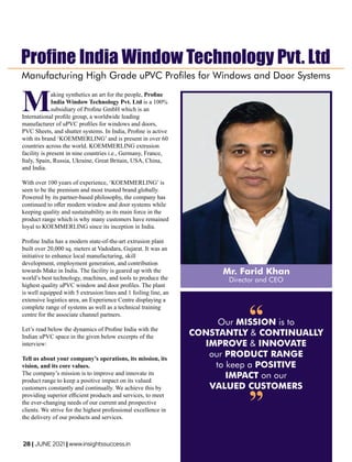 India's leading upvc windows doors solution providers