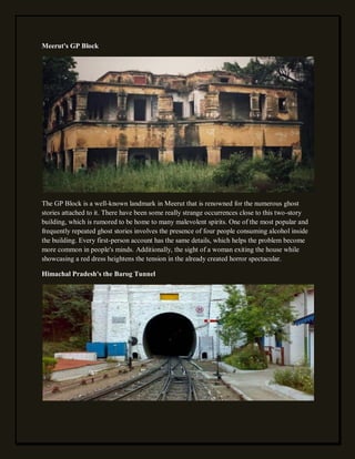 India's Most Terrifying Haunted Locations | PDF