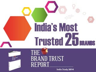 India’s Most
Trusted 25 BRANDS
Source: The Brand Trust Report – India Study 2014, TRA

 