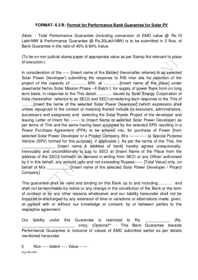 Letter Format For Encashment Of Bank Guarantee Letter Format For Encashment Of Bank Guarantee