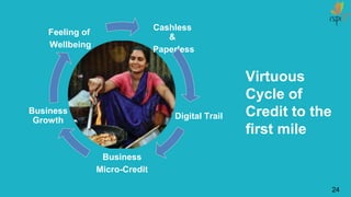 Nandan Nilekani, 2015 24
Combining Security with Convenience
Biometric smart phones enable 1-click 2-factor authentication
WHAT
YOU
KNOW
WHAT
YOU
HAVE
WHO
YOU
ARE
Smart Phone Aadhaar
 