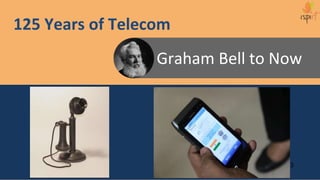 3
125 Years of Telecom
Graham Bell to Now
 