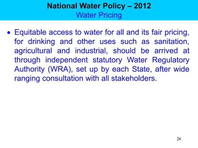 India's Water Policy and Strategy for Implementation | PPTX