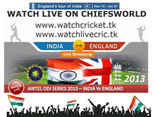 India vs england odi series 2013 fixtures and schedule