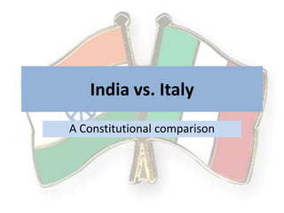 India vs. Italy
A Constitutional comparison
 