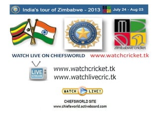 India vs zimbabwe odi series 2013 fixtures and Schedule