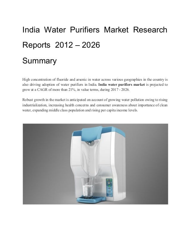 India water purifiers market research reports 2012 2026