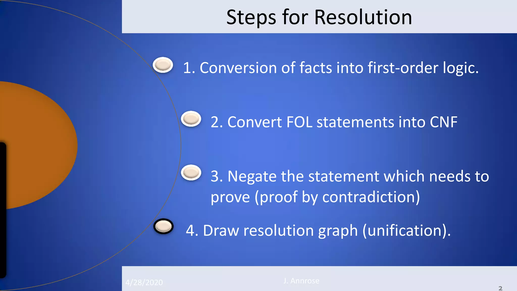 Inference Resolution, Forward and backward chaining example:India wins ...