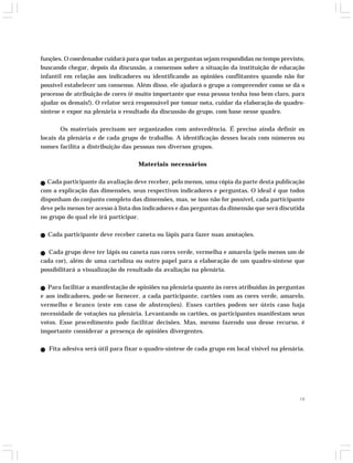 Indicadores da Qualidade na Educação Infantil