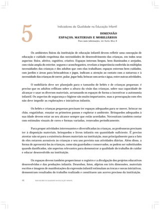 Indicadores da Qualidade na Educação Infantil