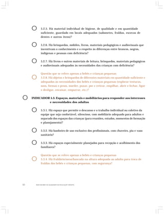 Indicadores da Qualidade na Educação Infantil