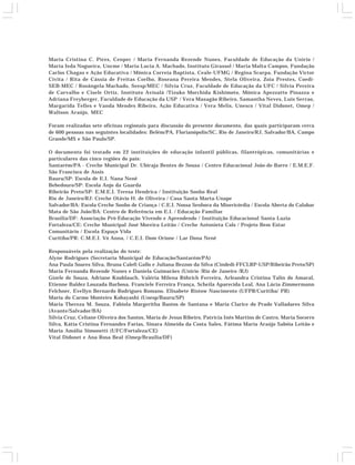 Indicadores da Qualidade na Educação Infantil