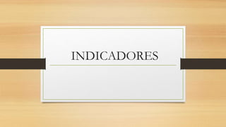 INDICADORES
 