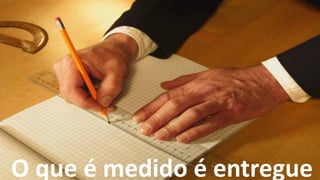 O que é medido é entregue
 
