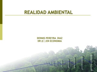 REALIDAD AMBIENTAL
DENNIS PEREYRA DIAZ
DR (C ) EN ECONOMIA
 