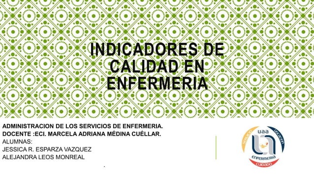 Indicadores de calidad en enfermeria