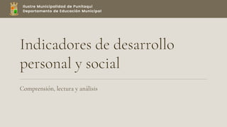 Indicadores de desarrollo personal y social | PDF