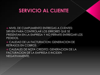  INDICE DE DURACION DE MERCANCIAS: ALTOS NIVELES DE EN ESE INDICADOR MUESTRAN DEMASIADOS RECURSOS EMPLEADOS EN INVENTARIOS PUEDEN NO TENER UNA MATERIALIZACION.