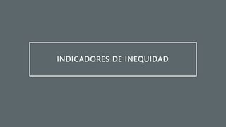 INDICADORES DE INEQUIDAD
 