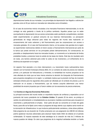 Indicadores Economicos 2009