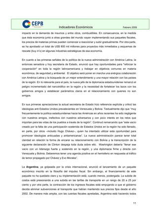 Indicadores Economicos 2009