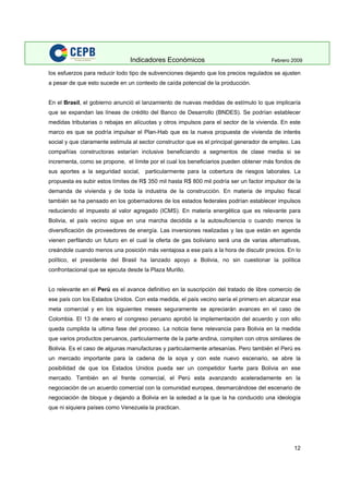 Indicadores Economicos 2009