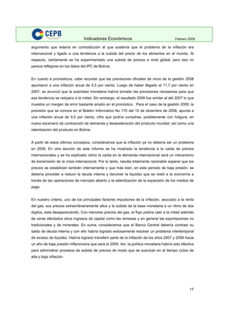 Indicadores Economicos 2009
