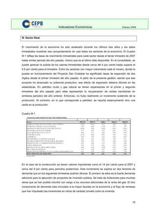 Indicadores Economicos 2009