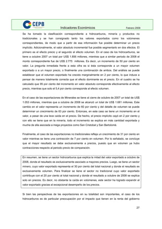 Indicadores Economicos 2009