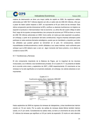 Indicadores Economicos 2009