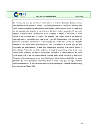 Indicadores Economicos 2009