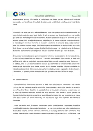 Indicadores Economicos 2009