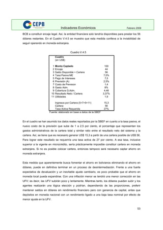 Indicadores Economicos 2009