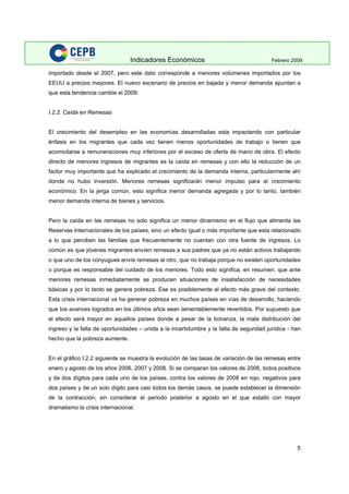 Indicadores Economicos 2009