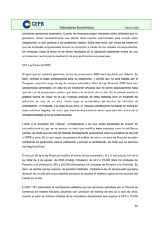 Indicadores Economicos 2009