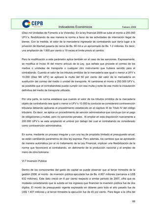 Indicadores Economicos 2009