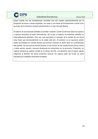 Indicadores Economicos 2009