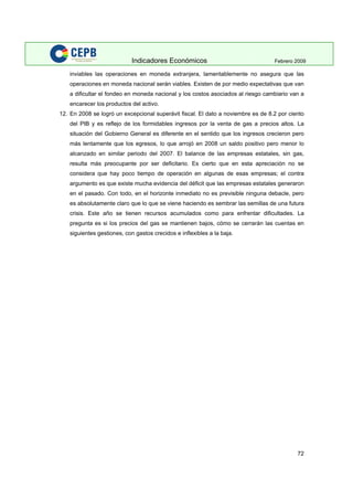 Indicadores Economicos 2009