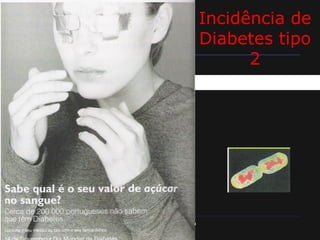 Incidência de
                             Diabetes tipo
                                   2




Ciências Naturais - 9º ano
 