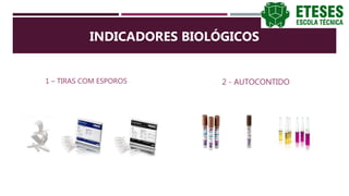 2 - AUTOCONTIDO
1 – TIRAS COM ESPOROS
INDICADORES BIOLÓGICOS
 